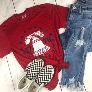 ✰ 3/$20 Charlie Hustle 4th of July tee